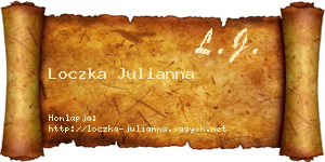 Loczka Julianna névjegykártya